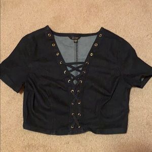 Denim crop top